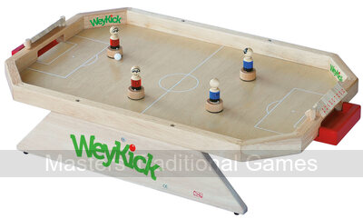 WeyKick Magnetic Wooden Table Football Game, Stadium Edition for 2 - 4 Players, Natural Pitch