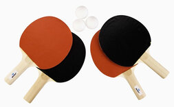 Table Tennis Accessory Pack with 4 x 1 Star Bats & 3 x Plastic Balls