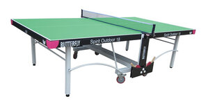 Butterfly Spirit 18 Outdoor Rollaway Table Tennis Table - Green