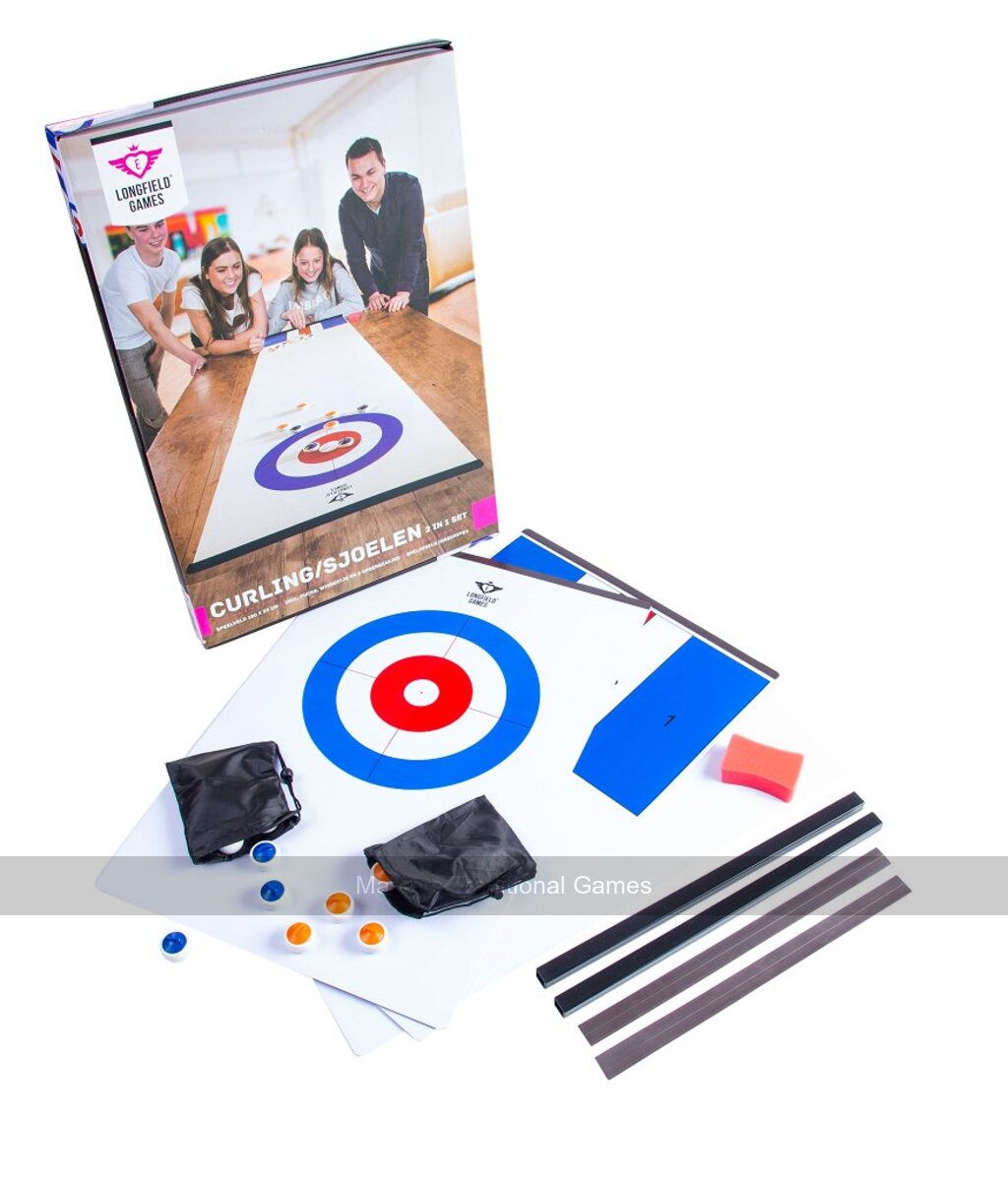 Jogo de Curling  Portátil Shuffleboard Table Top Curling Game Set