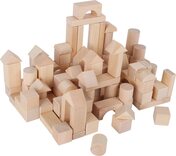 Natural Wooden Building Blocks (100 pieces)