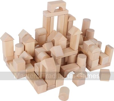 Natural Wooden Building Blocks (100 pieces)